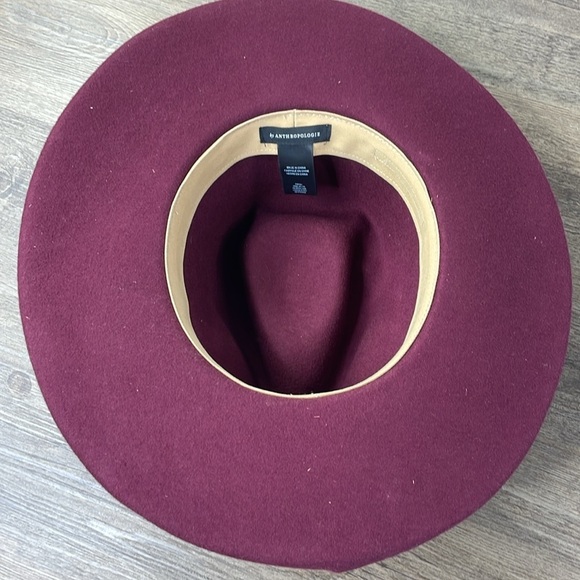 Anthropologie Women’s Finley High-Crown Rancher Maroon Burgundy, Wool Hat main image 7